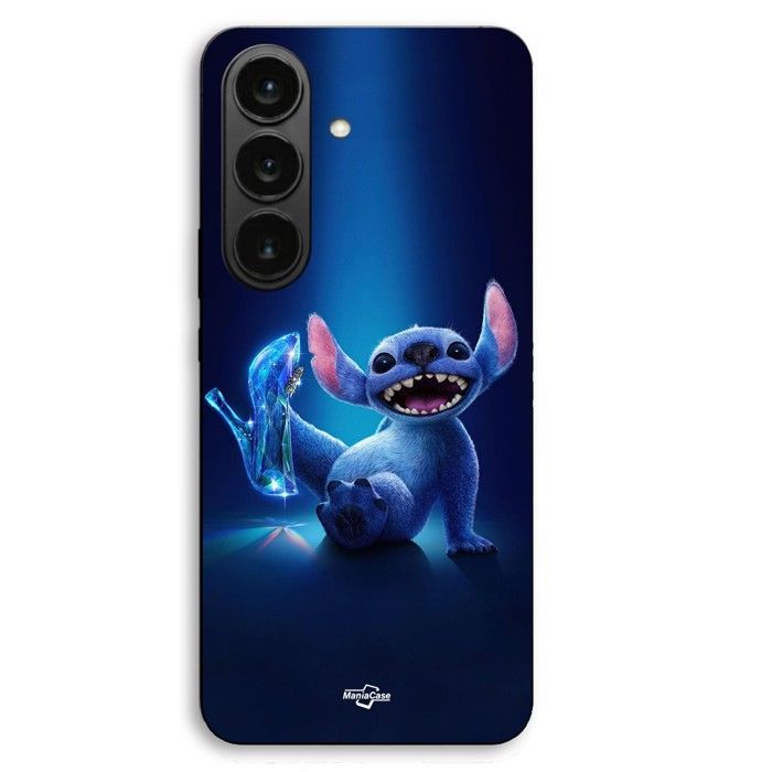 Coque de téléphone - MANIACASE - Samsung Galaxy S26 - Silicone TPU - Noir - Stitch chaussure cendrillon