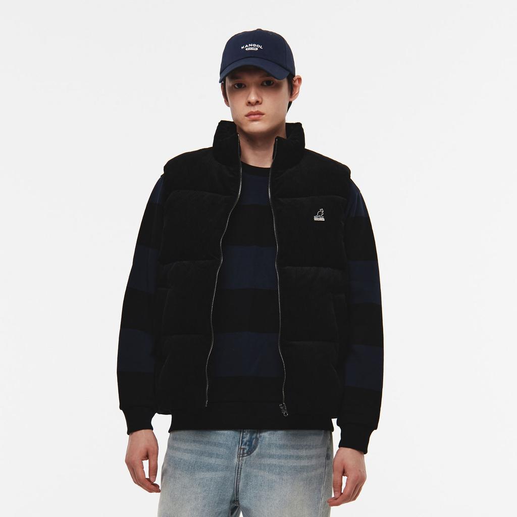 Стеганый жилет Kangol из вельвета с наполнителем 6143 Черный