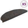 VidaXL Self-adhesive Stair Mats 5 Pieces 65 X 21 X 4 Cm Anthracite Semicircular Large 149714