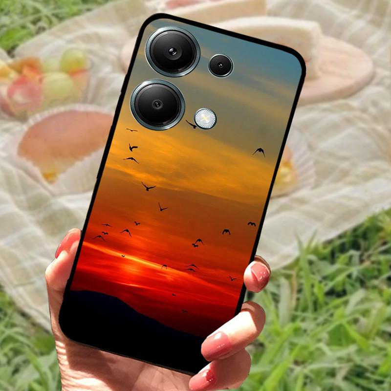 Чехол для Poco M6 Pro 4G Чехол Poco M6 4G Силиконовый Мягкий Мраморный Бампер Coque для Xiaomi Poco F6 Redmi Turbo 3 5G Защитные Fundas