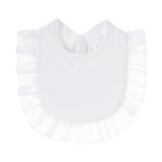 Детский нагрудник, удобный, легко чистящийся, мягкий дизайн с оборками, полотенце для слюны для кормления младенцев для ежедневного использования