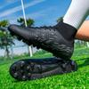 Football Shoes 34-45 Men's High-top Football Shoes Large Size Children's Artificial Lawn   Long Nail Green Football Boots Training Black Sneakers
