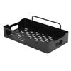 Storage Rack Wall Mounted Punch Free Stainless Steel Mesh Base with 3 Hooks for Kitchen BathroomBlack