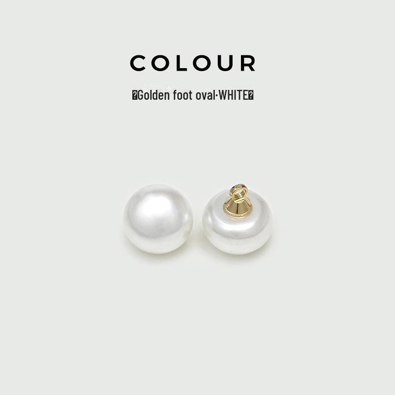 Круглые декоративные пуговицы для рубашки Cheongsam белого жемчуга