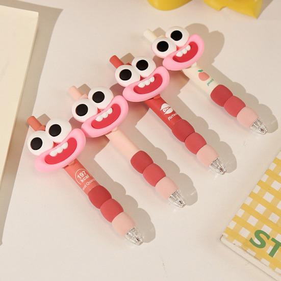 Cartoon Gel Pen Big Mouth Ballpoint Pens 0.5mm Comfort Grip Gel Pens Portable Practical Stationery Supplies for School Work