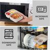 4 Pack Lunch Box Set 3 Compartment Food Storage Container Wheat Straw Lunch Box Food Storage Eco-friendly Lunch Box