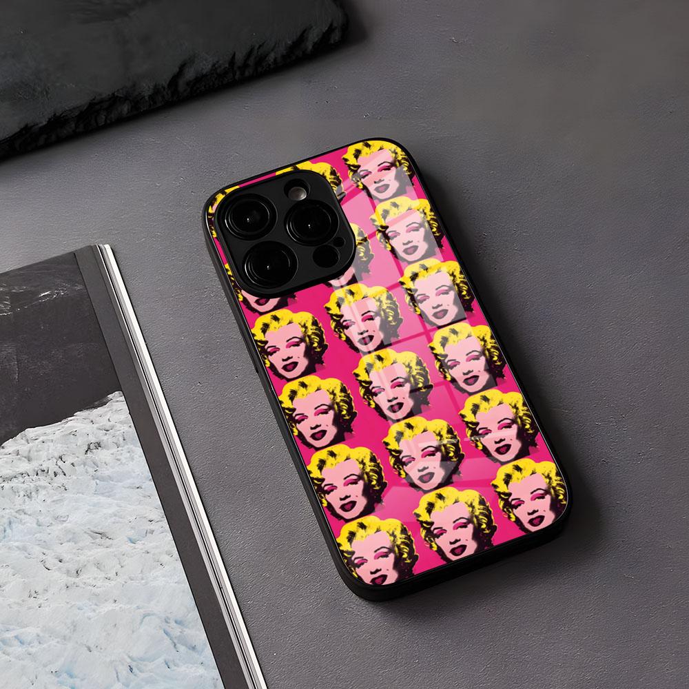 A-Andy W-Warhol Art Phone Case For IPhone 17 Air 16 E Pro Max 15 14 13 Mini 12 Pro 11 Max Plus Black Glass Cover