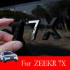Для Zeekr 7X CX1E 2025 2026 Черненый автомобильный значок из цинкового сплава Специальные значки на хвосте автомобиля Аксессуары