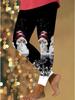 Womens Christmas Festival Prints Stretch Yoga Leggings Fitness Running Gym Sports Active Pants