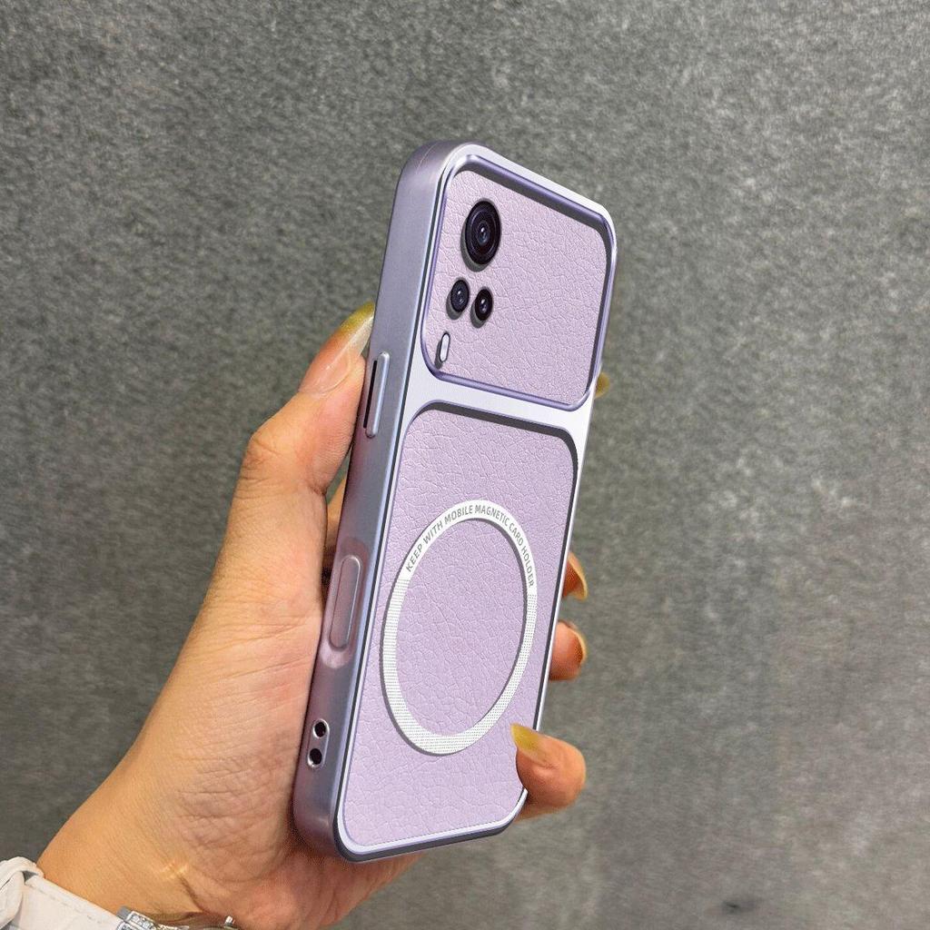 Улучшенный защитный чехол с большим вырезом для камеры для Vivo Y53s 4G, Y51, Y31 2020, роскошный кожаный чехол с магнитным кольцом