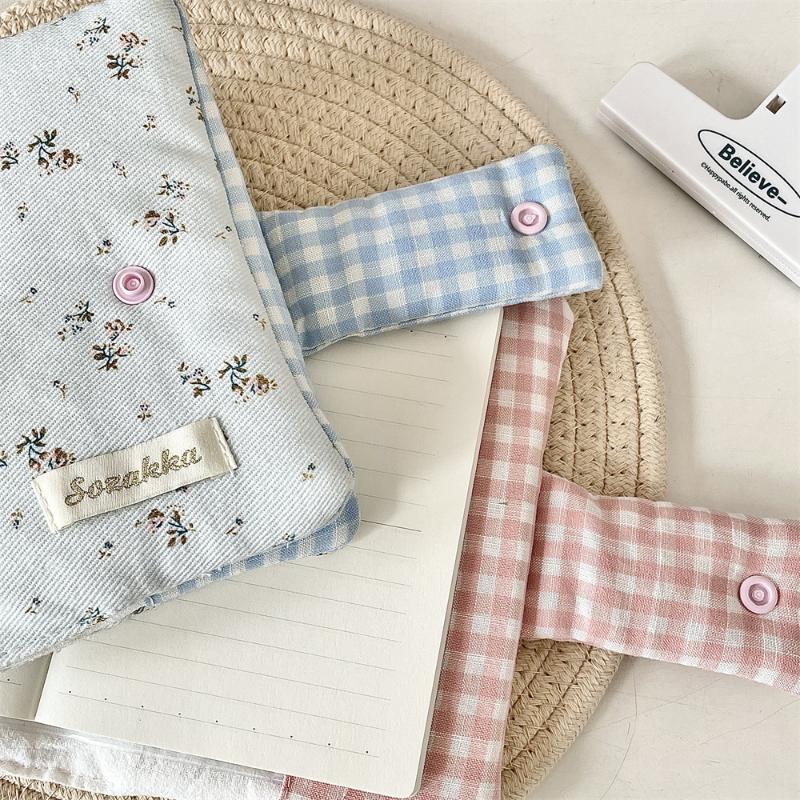 Сладкий формат А6 Ручной работы Цветочный принт Обложка для книги-жакета Портативный блокнот-ежедневник Защитный чехол Хранение книг Подвесное украшение