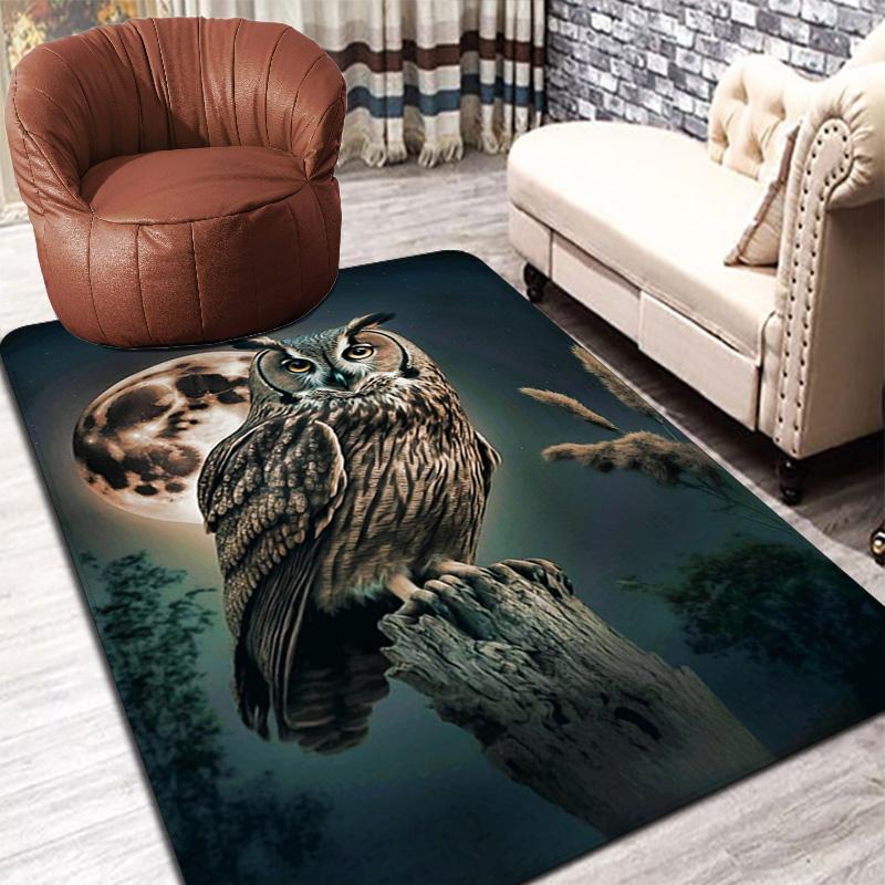 Owl Moon Rug Floor Mat for Living Room or Bedroom Soft and Comfortable Carpet a Gift for Birthday and Holiday.NFF0928460