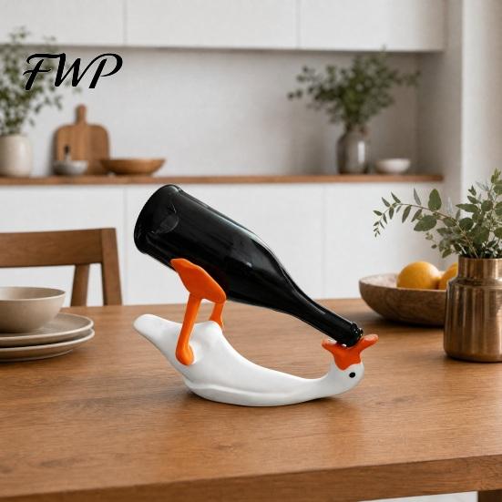 Goose Wine Holder Bottle Holder, 3D Printed Rack, Countertop Display Stand for Home Office Bars, Decorative Gift Lovers Practical