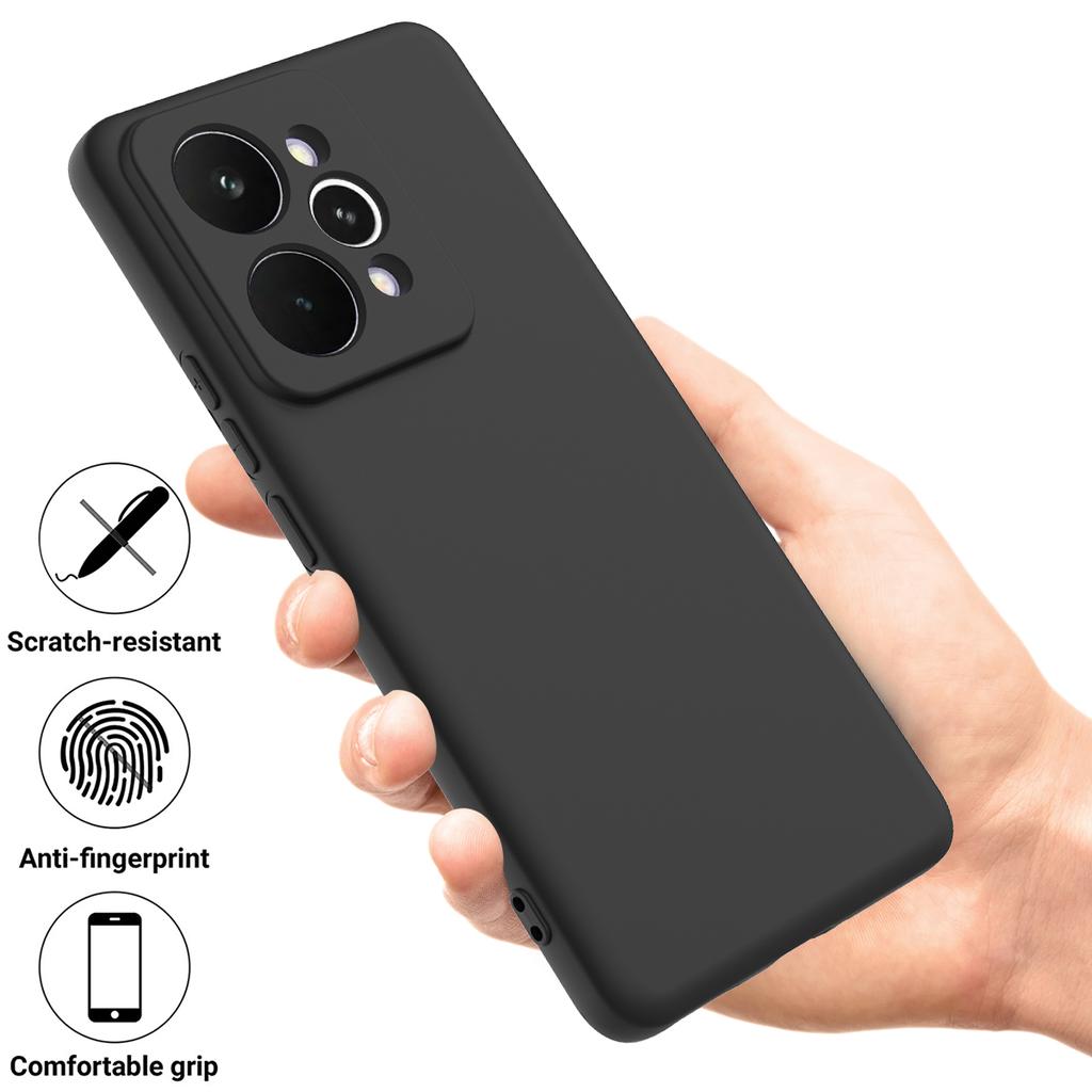 For Realme 15 Pro 5G Liquid Silicone Case Phone Back Cover with Hand Strap