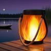 USB Rechargeable Camping Light 800 Lumens Garden Lantern Solar Flame Light  Camping Adventure