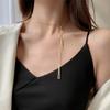 2023 European Simple Elegant Tassel Charm Temperament Necklace Fashion Sexy Single Fine Luxury Gold Triangle Necklace
