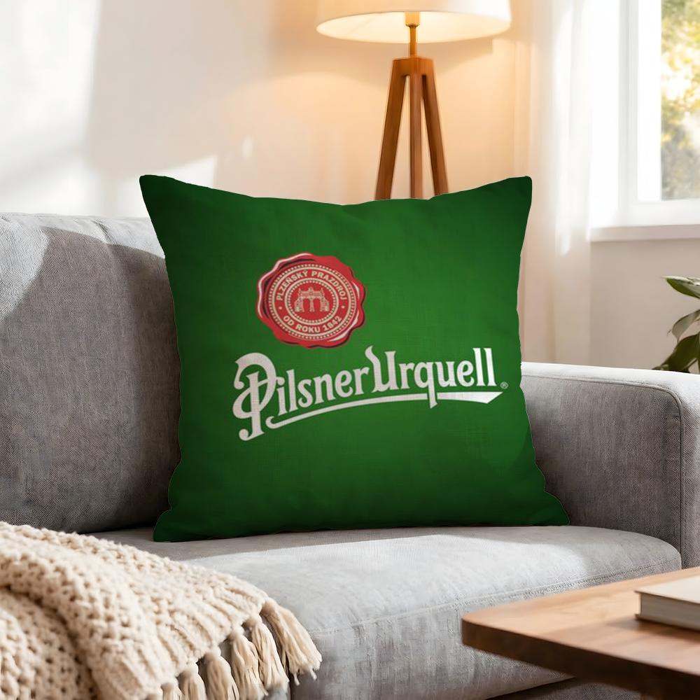 Brand Pilsner Urquell Cushion Cover Pcs Decorative Covers Soft Cushion Case for Sofa Couch Decor x x Pillowcases