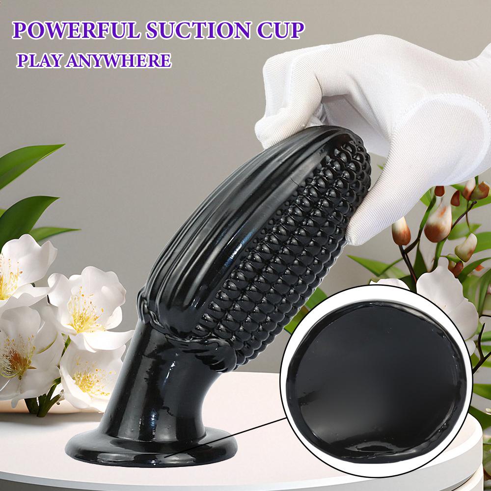 Corn-Shaped Anal Plug & Dildo - Realistic Adult Toy for Women, Novelty Stretching Butt Plug with Flared Base, Adult Sex Toy