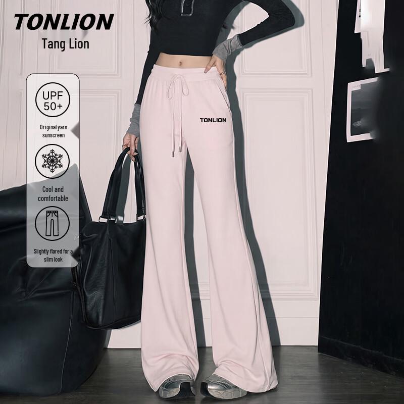 Женские охлаждающие брюки TonLion из ледяного шелка с защитой от УФ, слегка расклешенные
