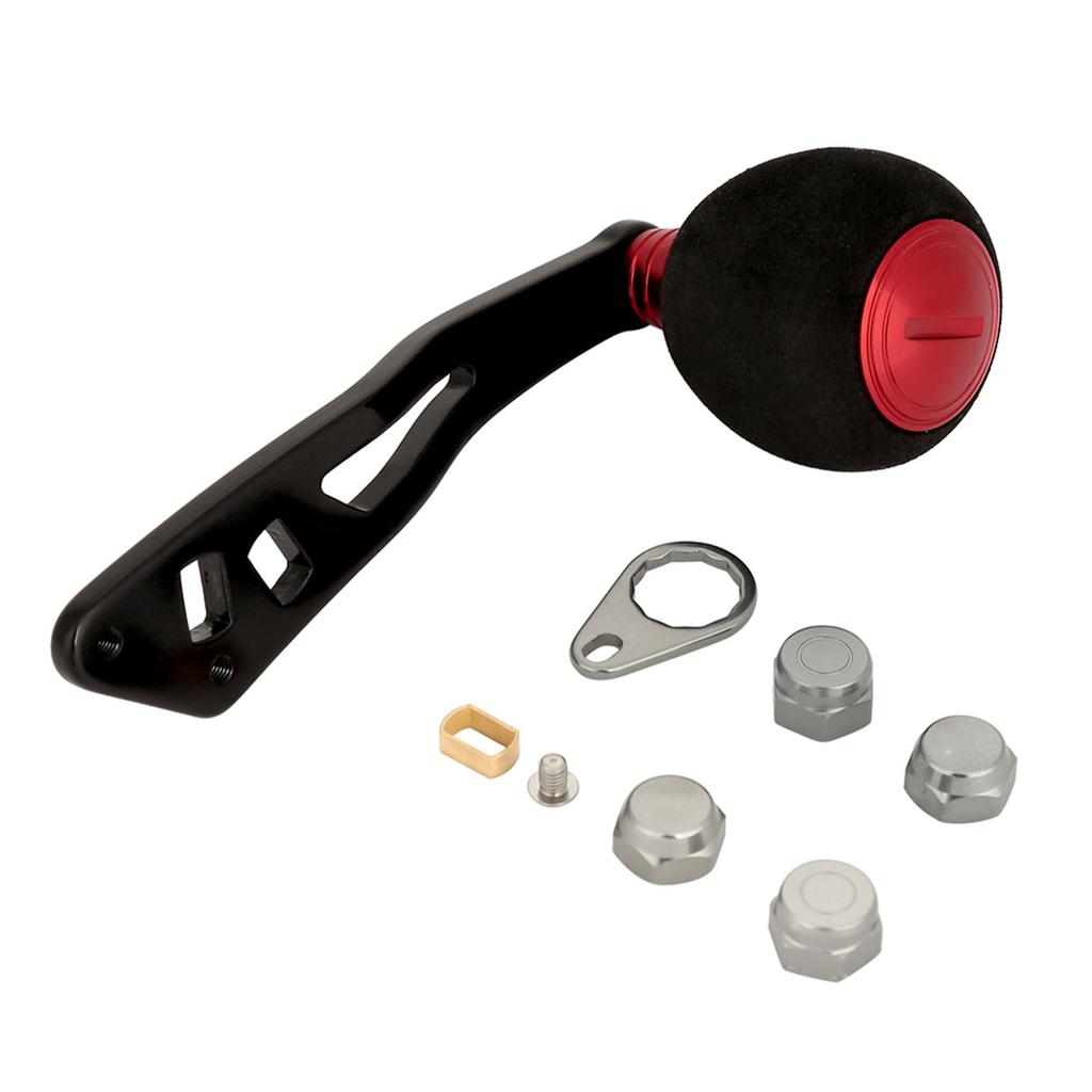 Fishing Reel Handle EVA Knob with Fittings Replacement Parts for Low   Reel (Gold)