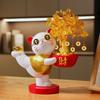 Fortune Cat Crystal Fortune Tree Decoration Gift for High End New House Relocation Gift