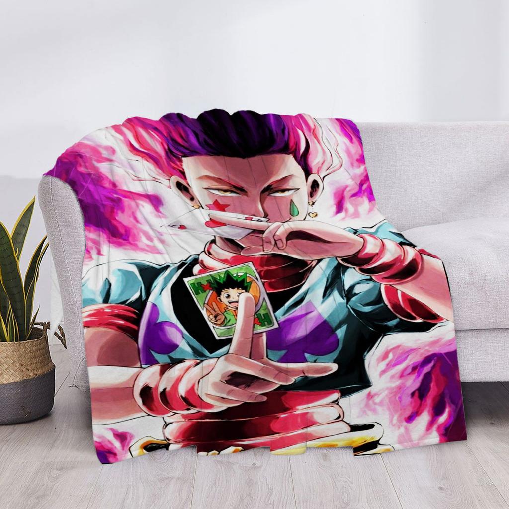 H-Hunter X Hunter Хисока Диван Плед Роскошные Покрывала для Кровати Дом и Декор Колено На Заказ Аниме Пушистые Мягкие Пледы Милые
