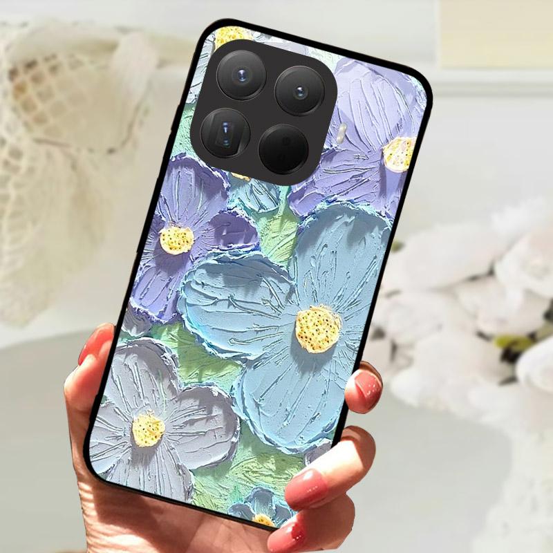 Чехол для Xiaomi 15T Pro Модный Закаленное Стекло Задняя Крышка Телефона Для Xiaomi 15TPro 15 T Xiaomi15T Защитный Чехол Fundas Coque