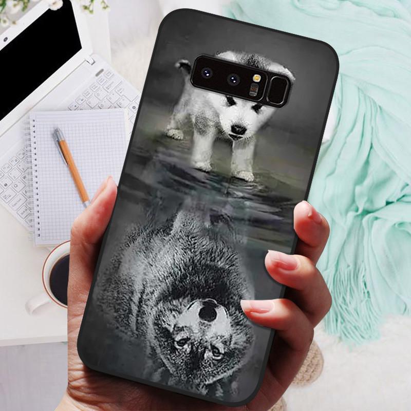Чехол-накладка для Samsung Note 8 9 7 5 Волк Кошка Животные Силиконовые Мягкие Задние Чехлы для Samsung Galaxy Note 9 Note8 Note7 Чехол для телефона