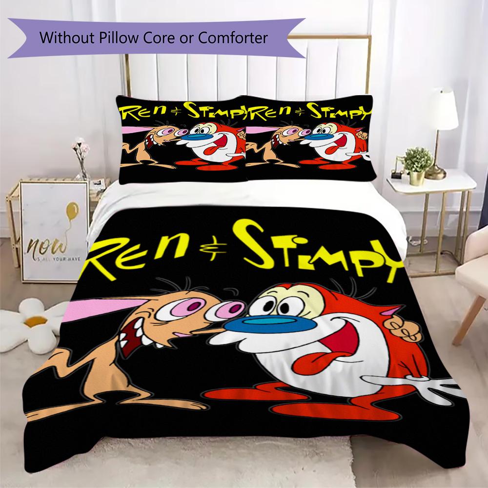 Comic-style print Pattern Bedding,Quilt Set Quilt Cover Pillowcase Home Birthday Gift (1*duvet cover+2*pillowcase,without core)ZSJT0917404
