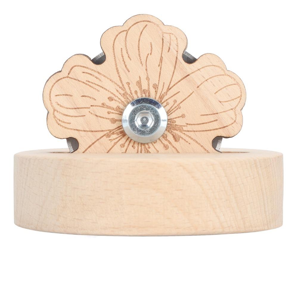 Flower Shape Yarn Cutting Tool Beech Wood Sewing Tools Durable Thread Cutter DIY Crafts