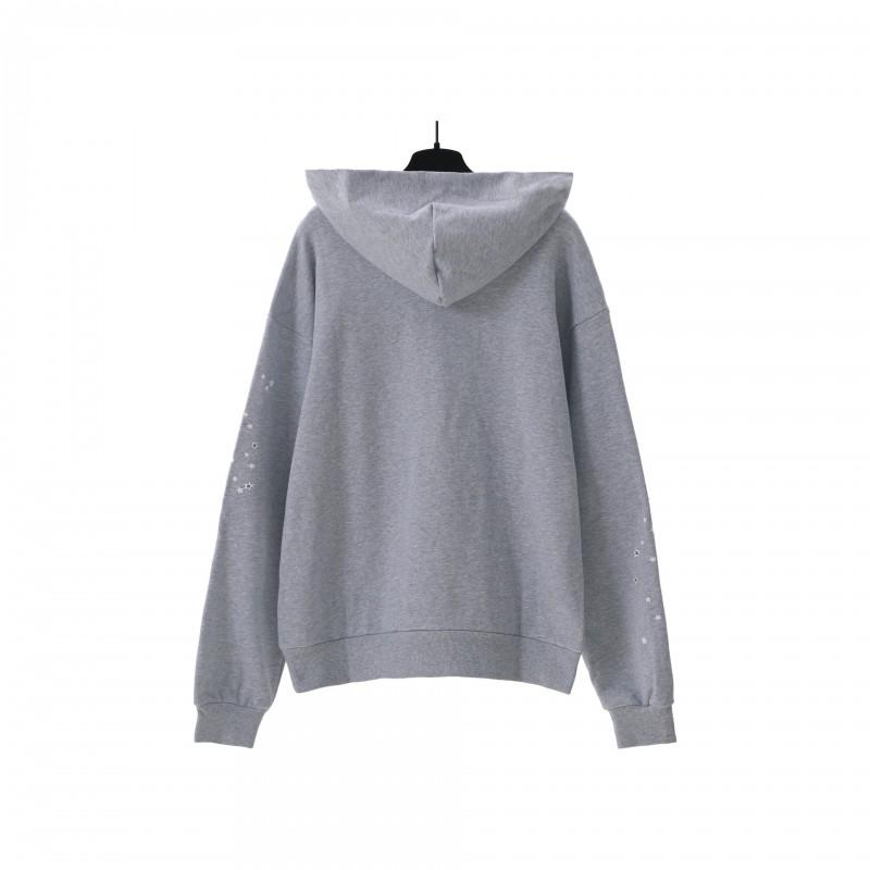Unisex Oversized Hoodie Streetwear Cotton Pullover With Raised Letter Print Fall Casual Wear