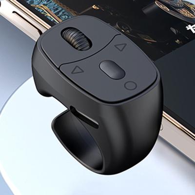 Bluetooth-совместимый 5.3 Кольцо-пульт на палец Пульт управления Мышь Кольцо для прокрутки Кнопка спуска затвора беспроводной камеры Кнопка селфи