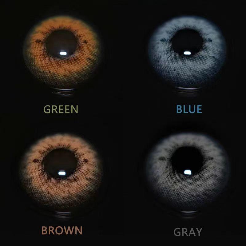 Mill Creek Iris Contact Lenses with Grade Hybrid Model 14.2mm Cool Color Contact Lenses 2 Pieces (1 Pair) 1 Year Use