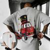 202526 Летняя футболка Disney Cars Молния МакКуин Мультяшный рисунок 100% Хлопок Печатная футболка Удобная дышащая Мужская одежда