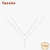 Танциз S925 стерлингового серебра Роскошное индивидуальное ожерелье с подвеской женское классическое ожерелье прилива