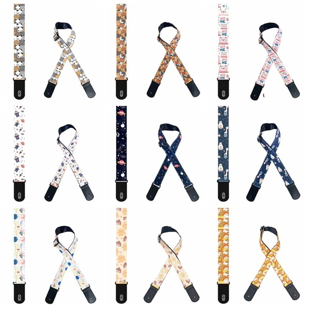 Cute Cartoon Guitar Strap Personalized Acoustic Guitar Strap Electric Guitar Belt Folk Guitar