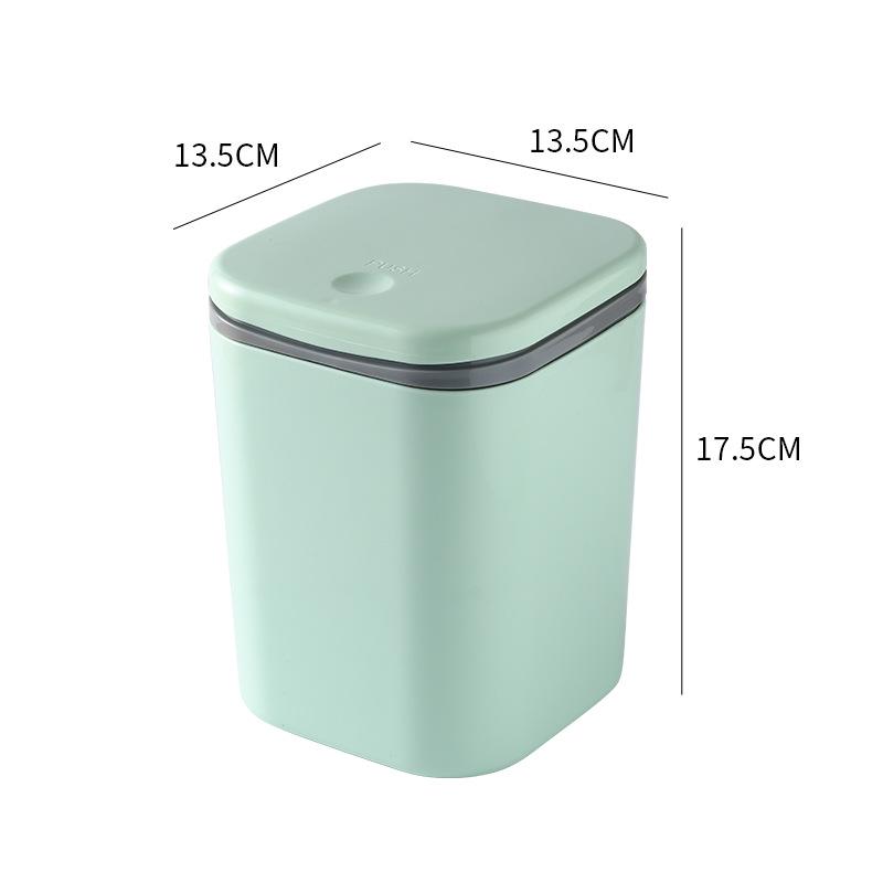 Миниатюрный настольный мусорный бак класса High-End с крышкой-нажимом для использования дома, в офисе или общежитии