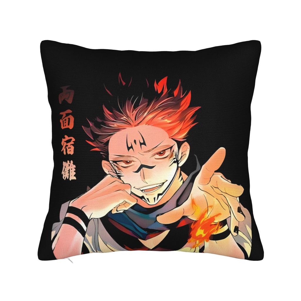 Чехлы на квадратные подушки Jujutsu Kaisen Юдзи Итадори Постельное белье Автомобиль Аниме Япония Манга Чехол на подушку Милый Декоративный чехол на подушку 40*40