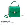 BVLGARI Serpenti Forever Calfskin Shoulder Bag, Crossbody Bag, Handbag Small Women's Green 293051