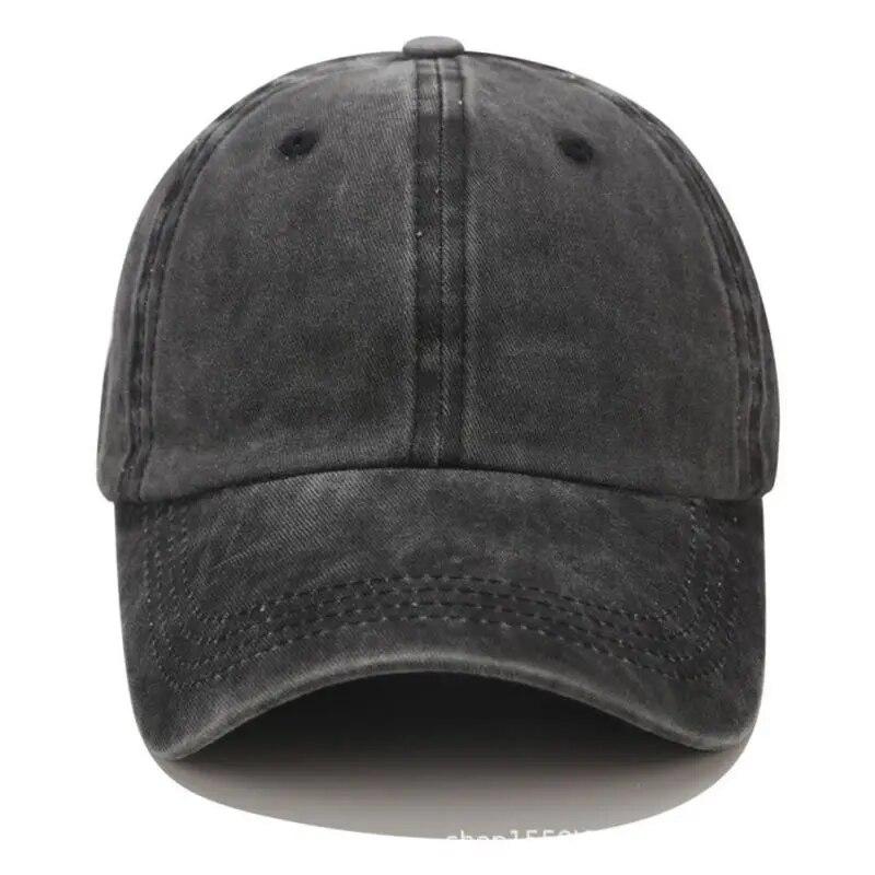 Женская и мужская летняя шляпа с изогнутым солнцезащитным козырьком, сплошной цвет, винтажная мытая бейсболка, уличная солнцезащитная шляпа, регулируемые спортивные кепки