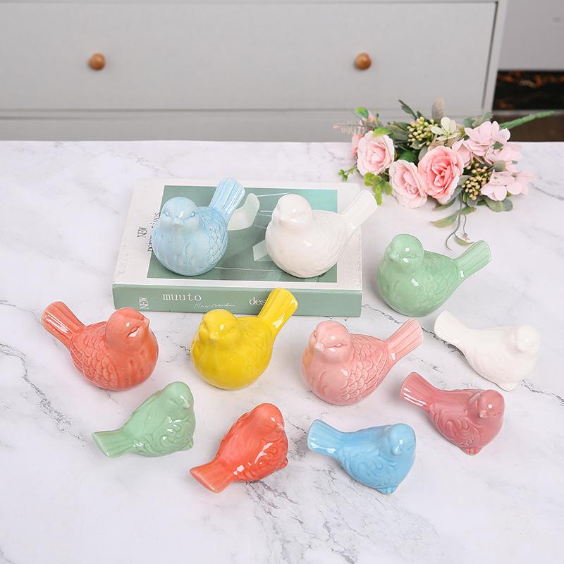 Cute Ceramic Bird Ornaments Simulated Accessories Home Ceramic Ornaments Decorations