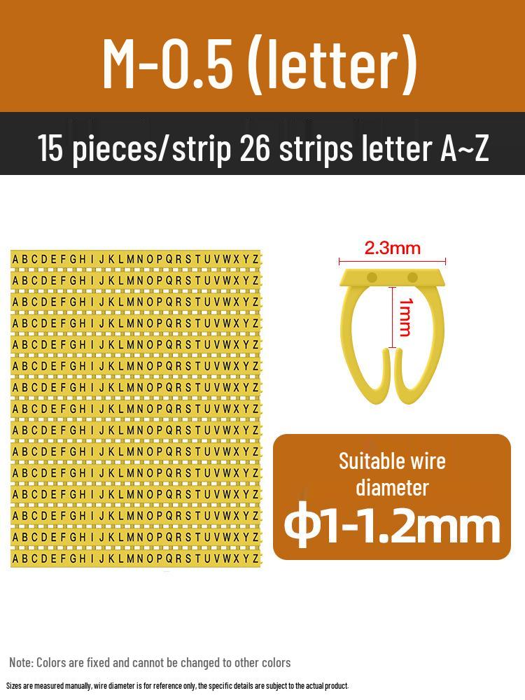 Цветные маркерные гильзы для проводов - Защелкивающиеся номерные трубки-идентификаторы для кабелей