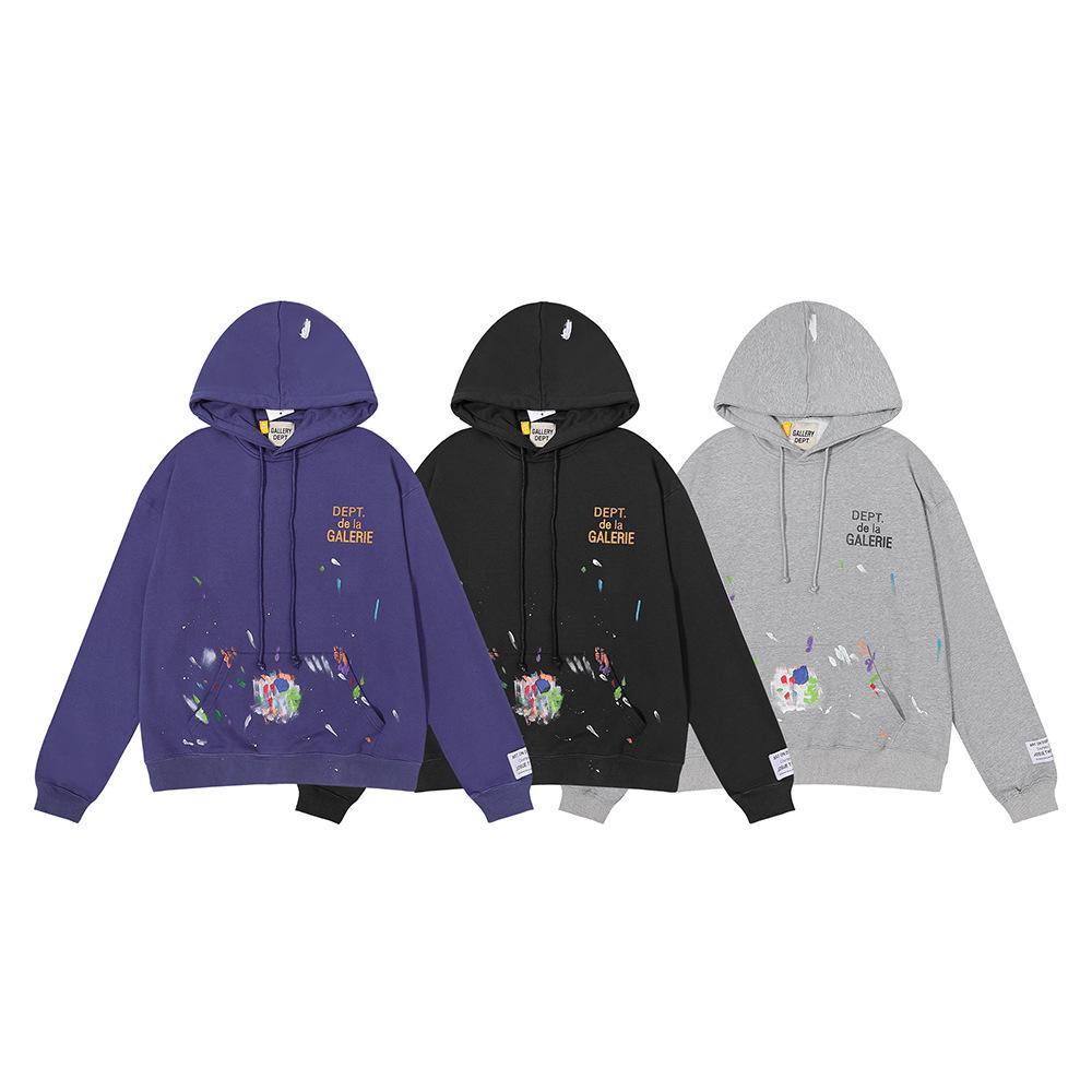 Худи Gallery Dept Limited Edition с ручной росписью в виде брызг - Стиль Джеймса