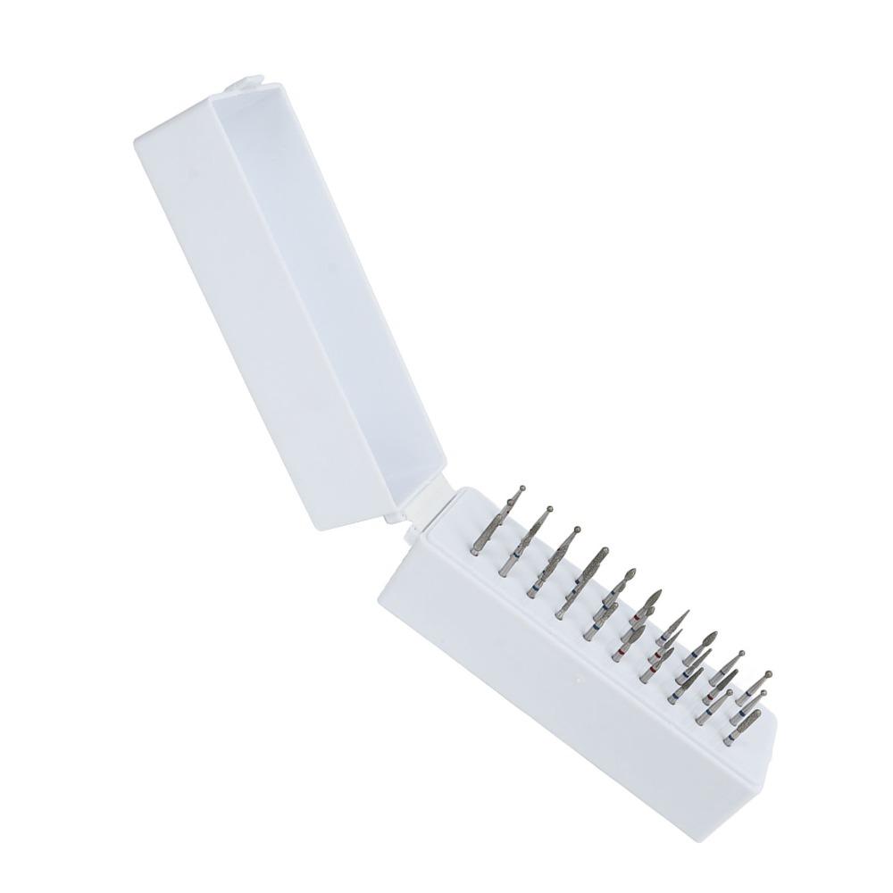 30pcs Dustproof Acrylic Cover Nail Drill Bits Set Salon Desktop Manicure Tool Arrangement