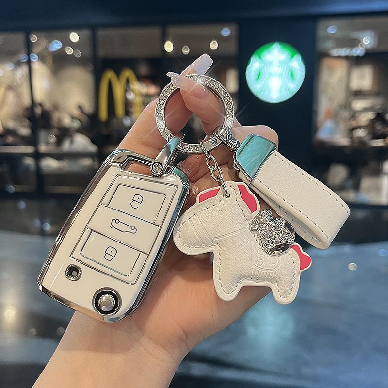 TPU Car Key Case Cover Shell For VW Volkswagen MK7 Golf 7 Passat Tiguan MK2 For SEAT Ateca Leon FR 2 Ibiza For Skoda Octavia A7