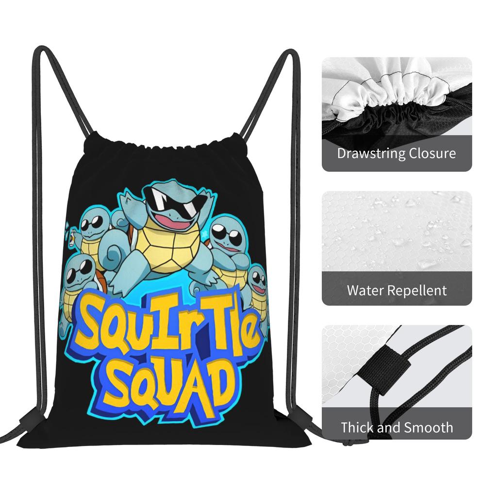 Индивидуальные рюкзаки-мешки на шнурке S-Squirtles Мужские Женские Легкие Манга Спортивные для спортзала Мешки для йоги