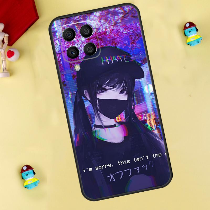 Чехол Vaporwave Glitch Аниме для Samsung Galaxy M13 M33 M53 M14 M12 M15 M06 M16 M36 M56 M31 M32 M52 M35 M55 M34 M54