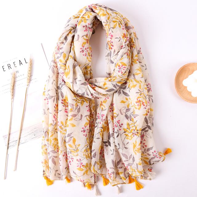 Брендовый дизайнерский женский шарф, теплый принт, пляжный саронг, шали, роскошные хлопковые и льняные банданы, мусульманский хиджаб, женские шарфы с кисточками, парео