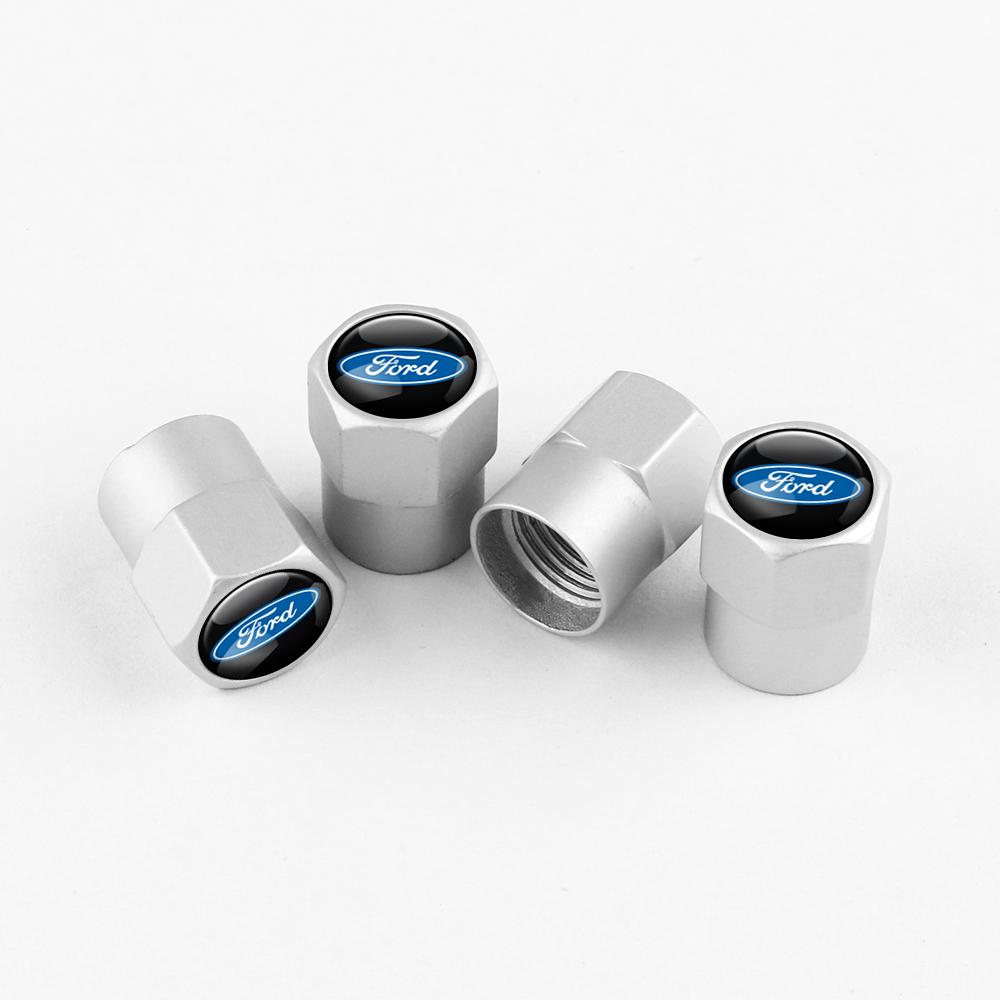 qdjfz10 4Pcs Car Wheel Tire Valve Caps Air Stem Covers Accessories For Ford Kuga Transit Ecosport Focus Ranger Mondeo Fusion ST Mustang