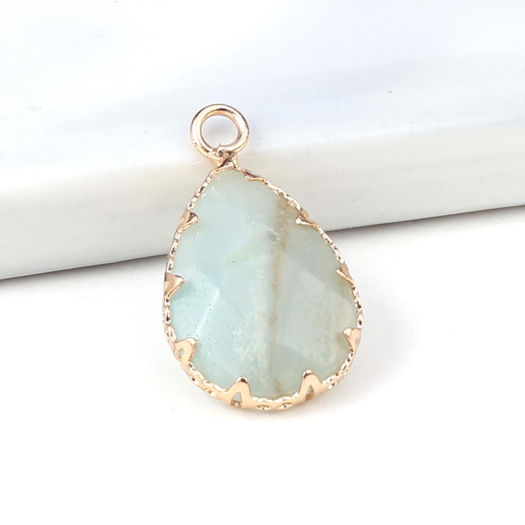 2 шт., небольшой кулон из натурального камня, граненый кулон в форме капли для изготовления ювелирных изделий, ожерелье, серьги, аксессуар для браслета